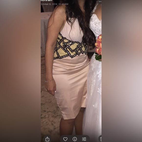 Mandalay Champagne  blush Halter Maxi Dress - Picture 6 of 13